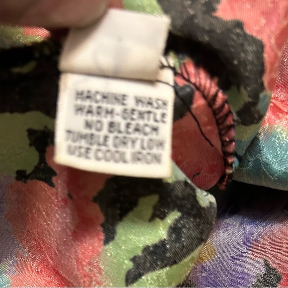 Vintage Claudia & Marc flowered blouse size 4 - Picture 4 of 5